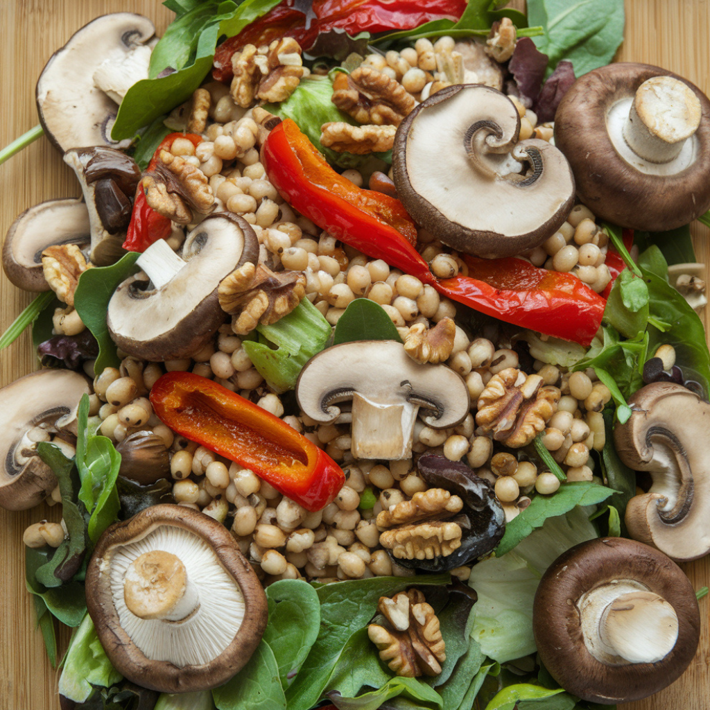Mushroom and Wheat Berry Salad